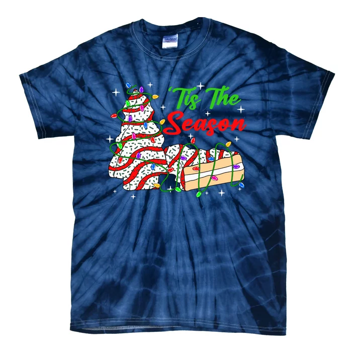 Tis The Season Christmas Funny Tree Cakes Debbie Xmas Tie-Dye T-Shirt