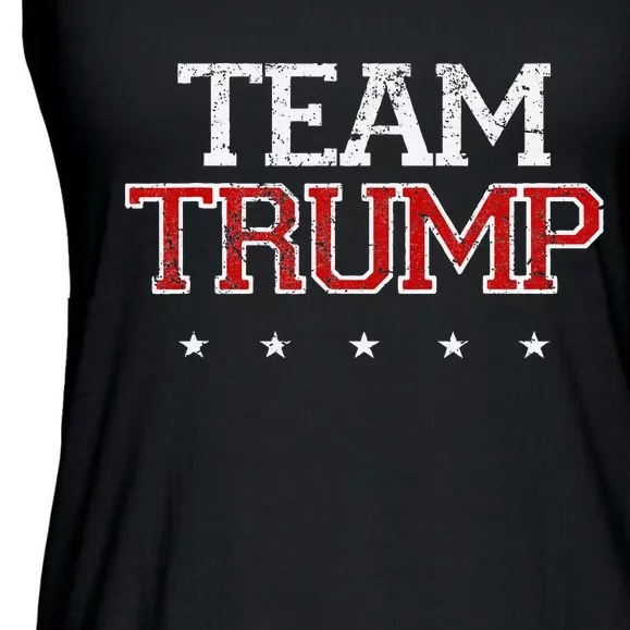 Team Trump Shirts Maga Trump Support Republican Ladies Essential Flowy Tank