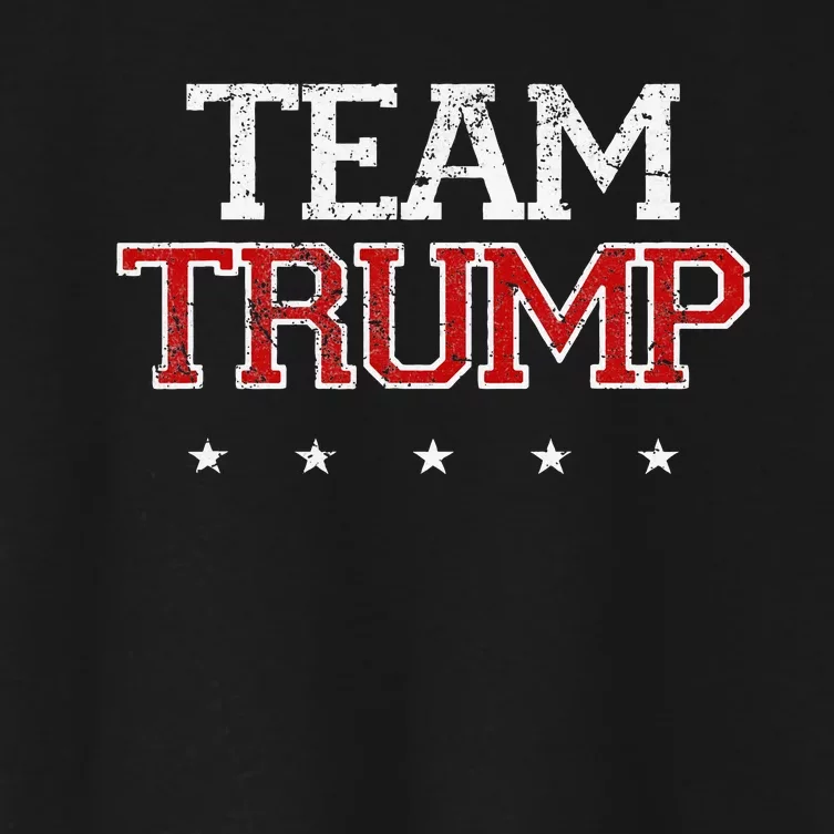 Team Trump Shirts Maga Trump Support Republican Women's Crop Top Tee