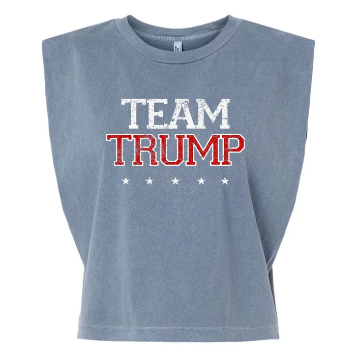 Team Trump Shirts Maga Trump Support Republican Garment-Dyed Women's Muscle Tee