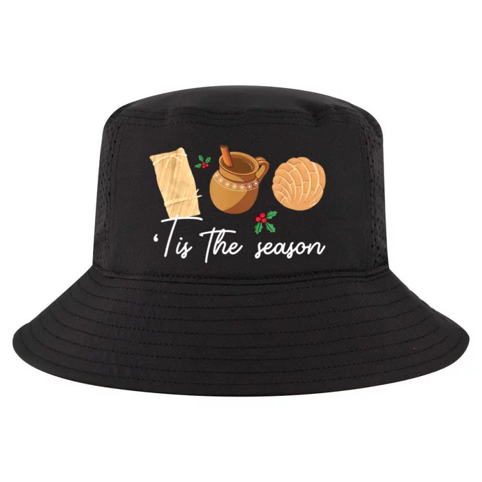 Tis The Season Christmas Mexican Concha Tamale Cafe De Olla Cool Comfort Performance Bucket Hat