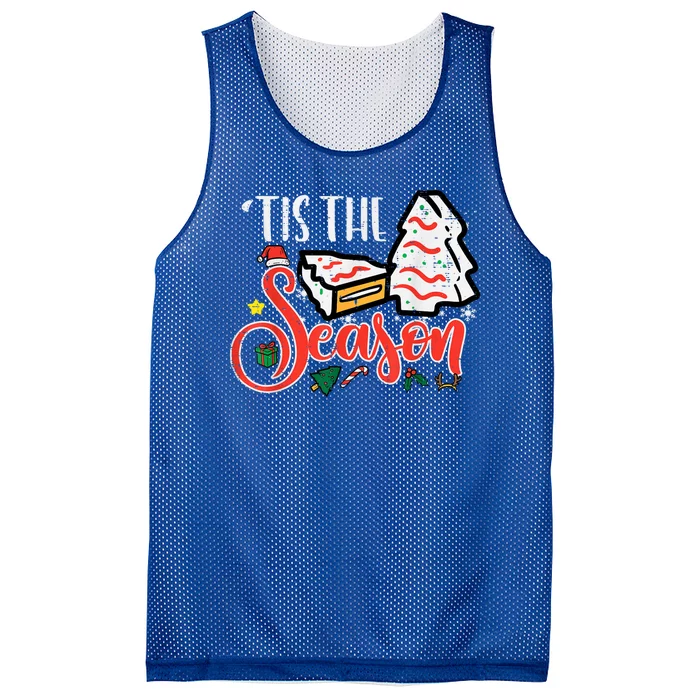 Tis The Season Christmas Cakes Retro Xmas Mesh Reversible Basketball Jersey Tank