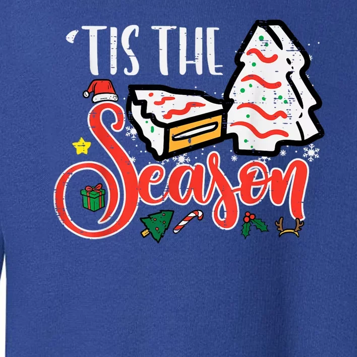 Tis The Season Christmas Cakes Retro Xmas Toddler Sweatshirt