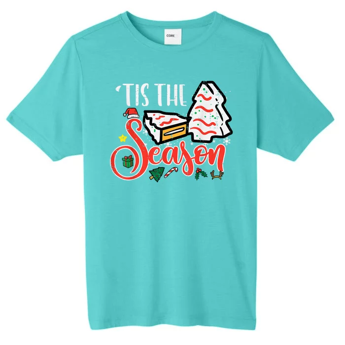 Tis The Season Christmas Cakes Retro Xmas ChromaSoft Performance T-Shirt