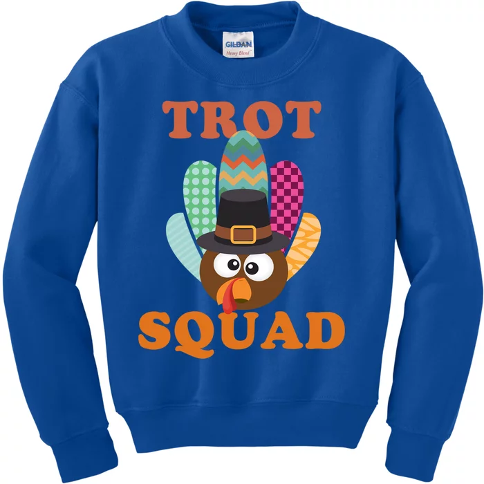 Turkey Trot Squad Gift Kids Sweatshirt