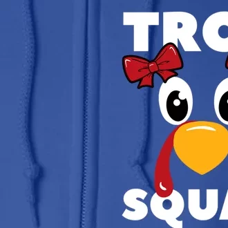 Turkey Trot Squad Thanksgiving Holiday Feast Harvest Gift Full Zip Hoodie