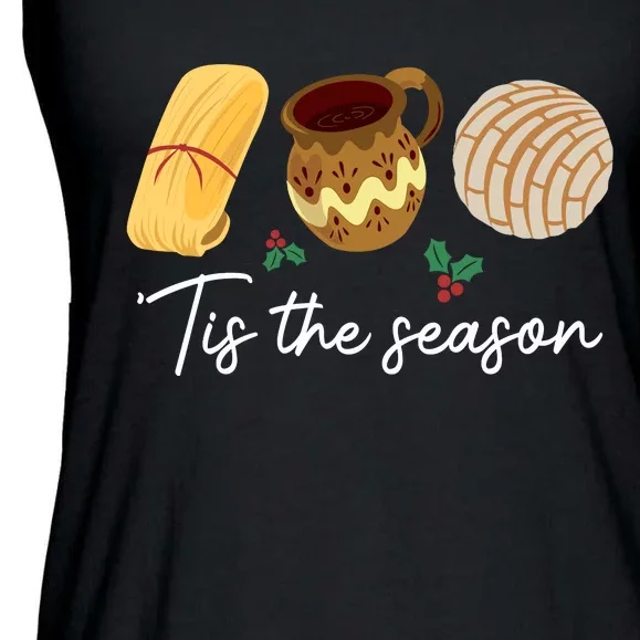 Tis The Season For Tamales Christmas Funny Mexican Ladies Essential Flowy Tank