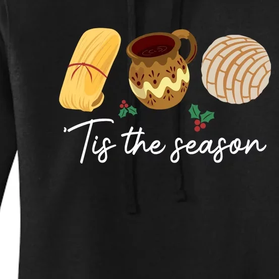 Tis The Season For Tamales Christmas Funny Mexican Women's Pullover Hoodie