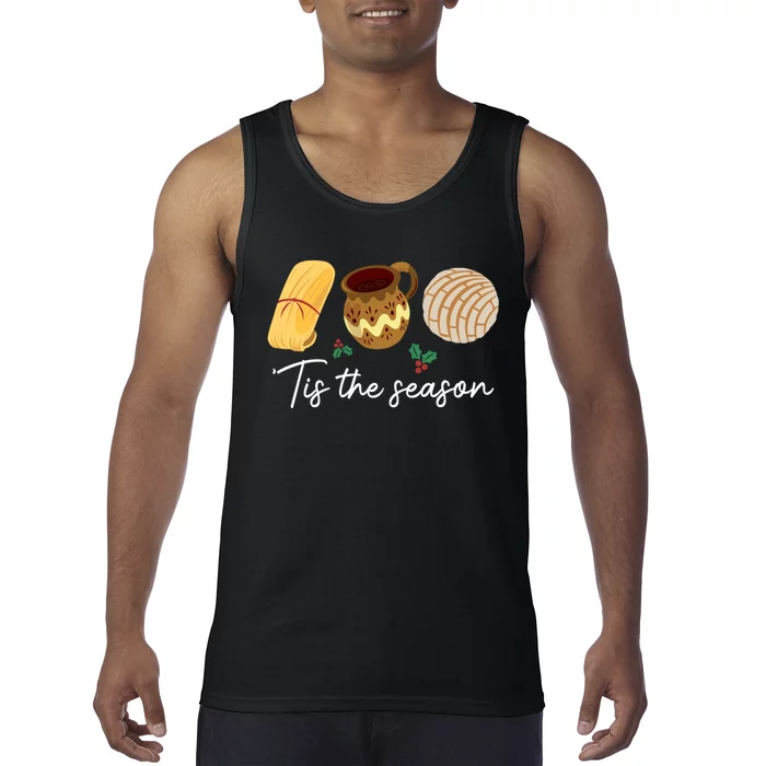 Tis The Season For Tamales Christmas Funny Mexican Tank Top