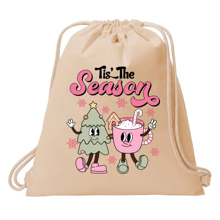 Tis The Season Christmas Jolly Cute Cozy Drawstring Bag