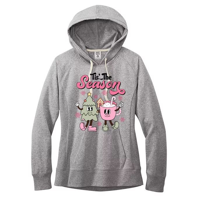 Tis The Season Christmas Jolly Cute Cozy Women's Fleece Hoodie