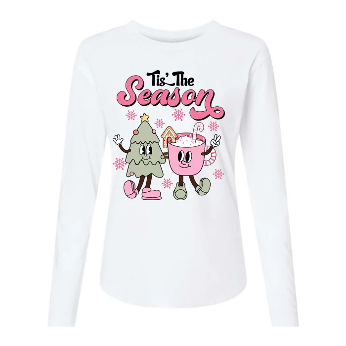 Tis The Season Christmas Jolly Cute Cozy Womens Cotton Relaxed Long Sleeve T-Shirt