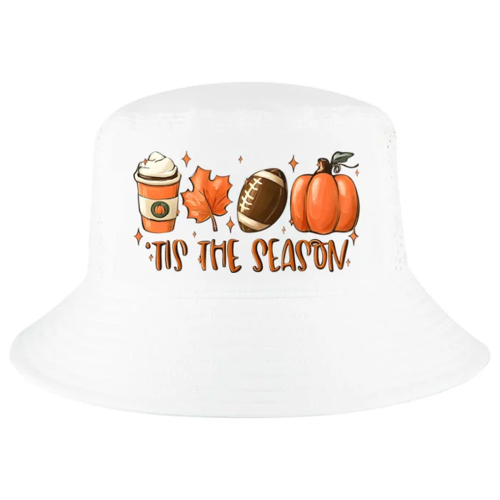 Tis The Season Pumpkin Football Maple Leaf Cool Comfort Performance Bucket Hat