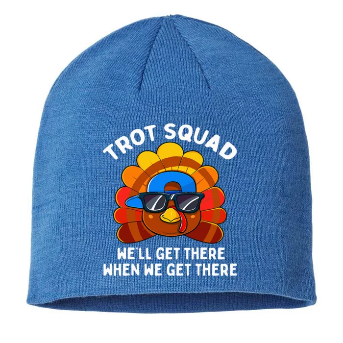 Turkey Trot Squad Funny Thanksgiving Running Costume 8 1/2in Sustainable Knit Beanie