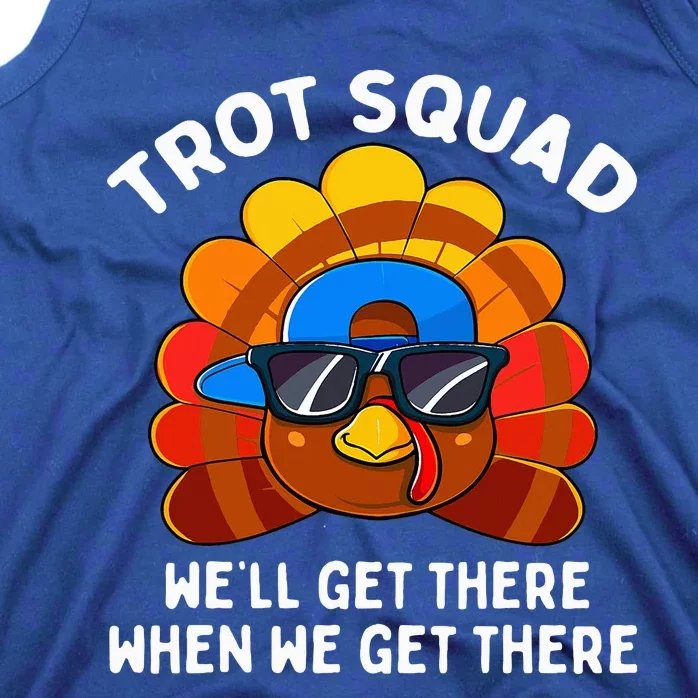 Turkey Trot Squad Funny Thanksgiving Running Costume Tank Top