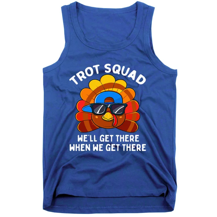 Turkey Trot Squad Funny Thanksgiving Running Costume Tank Top