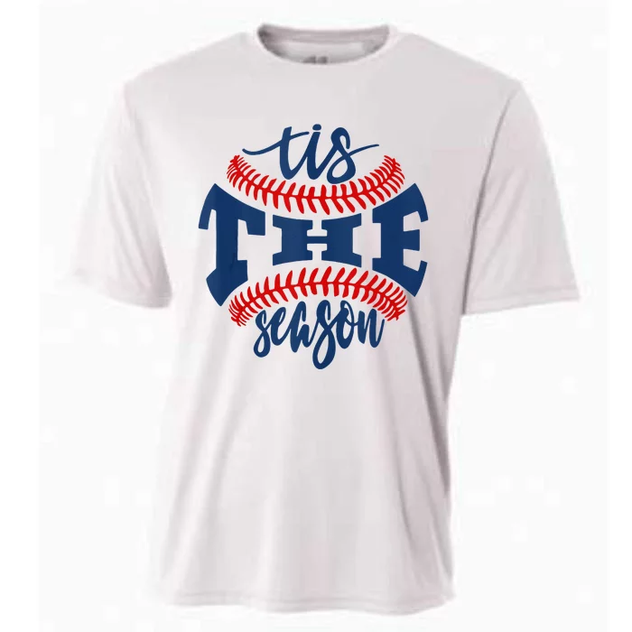 Tis The Season Baseball Softball Lovers Cooling Performance Crew T-Shirt