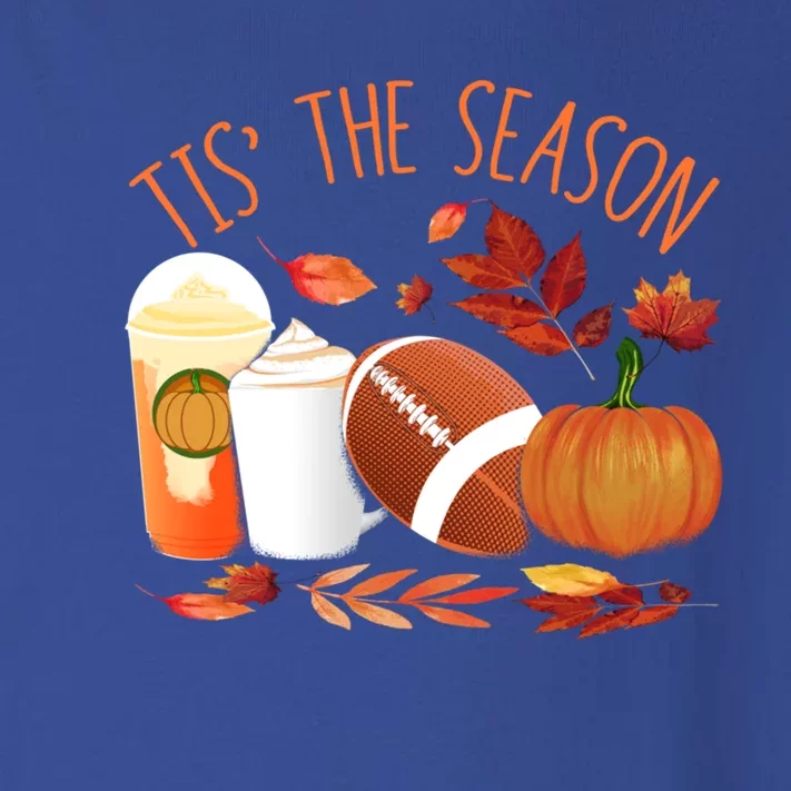 Tis The Season Football Pumpkin Thanksgiving Athletes Cool Gift Toddler Long Sleeve Shirt