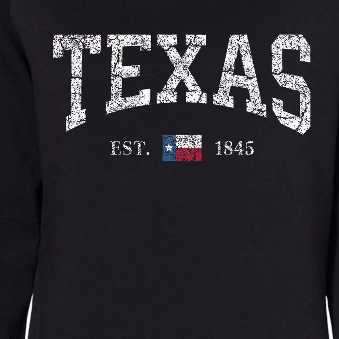 Texas Texas State Flag Distressed Womens California Wash Sweatshirt