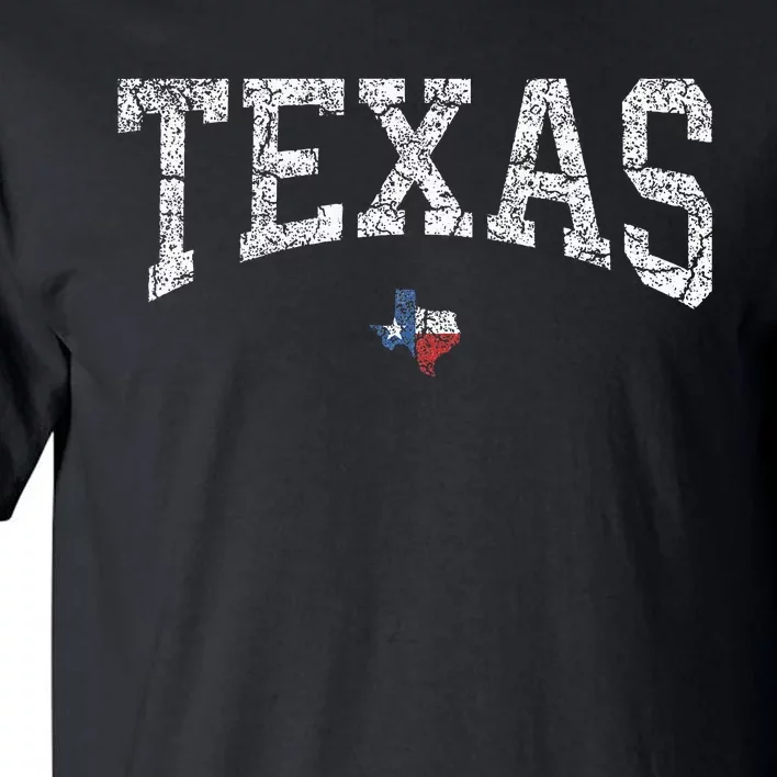 Texas  Texas State Map Flag Distressed Tall T-Shirt