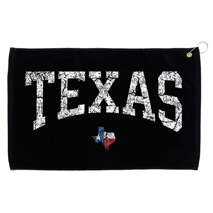 Texas  Texas State Map Flag Distressed Grommeted Golf Towel