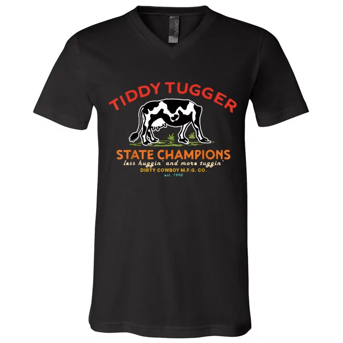 Tugger Tiddy State Champions V-Neck T-Shirt