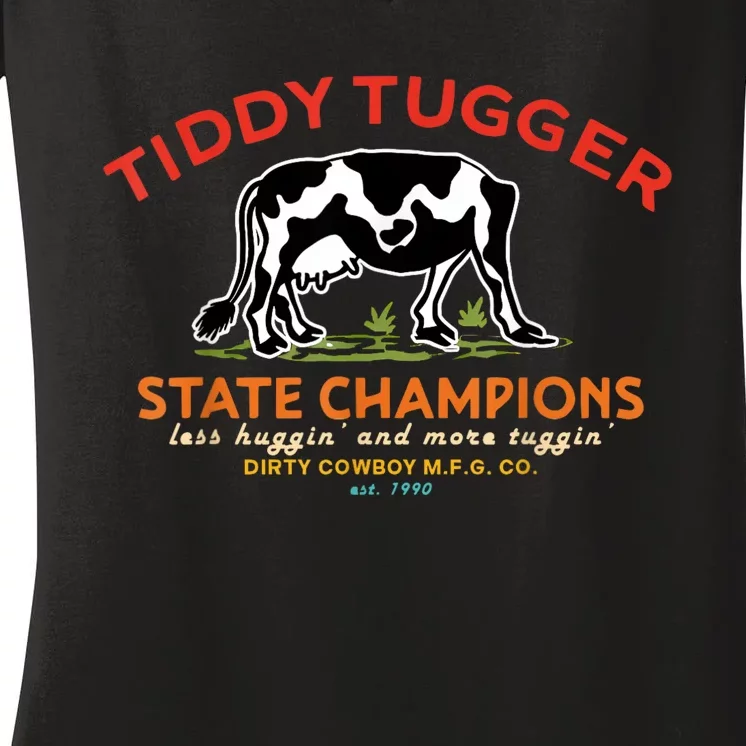 Tugger Tiddy State Champions Women's V-Neck T-Shirt