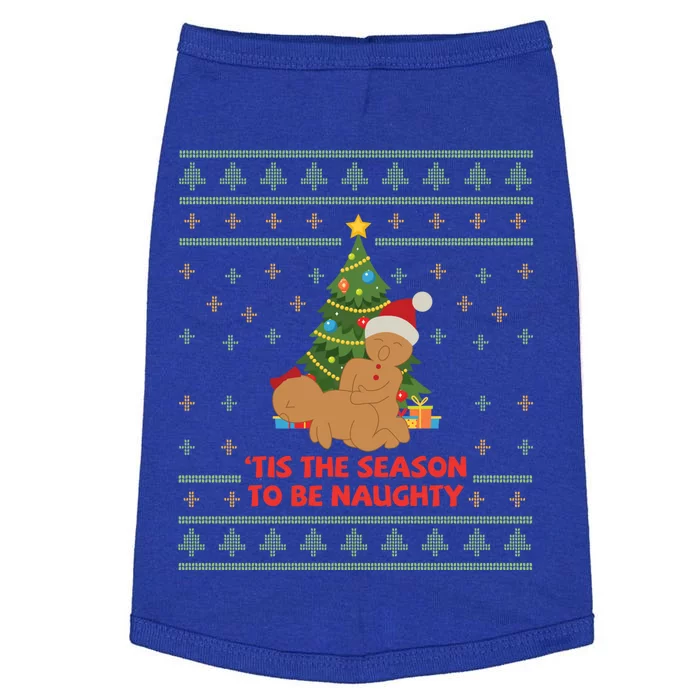 Tis The Season To Be Naughty Gingerbread Couple Christmas Great Gift Doggie Tank