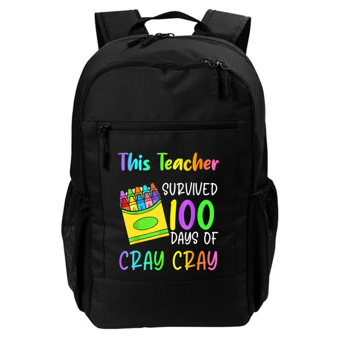 This Teacher Survived 100 Days Of Cray Cray Apparel Daily Commute Backpack