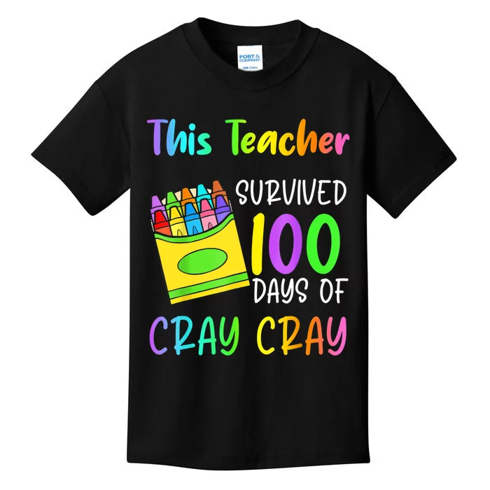 This Teacher Survived 100 Days Of Cray Cray Apparel Kids T-Shirt