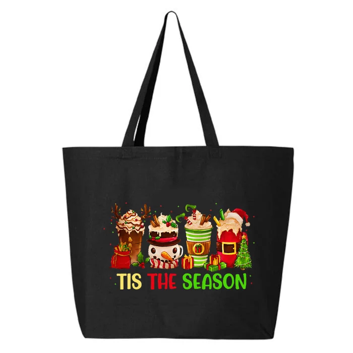 Tis The Season Christmas Coffee Santa Claus Xmas Funny Gifts 25L Jumbo Tote