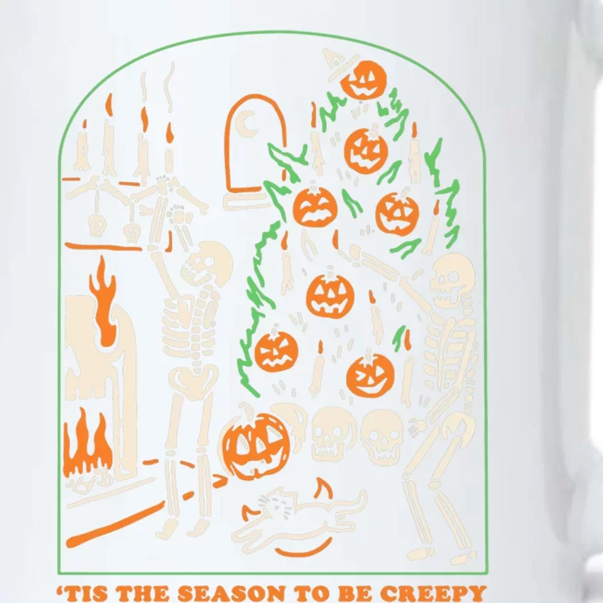 Tis The Season To Be Creepy Skeleton Halloween Spooky Season Cute Gift Black Color Changing Mug