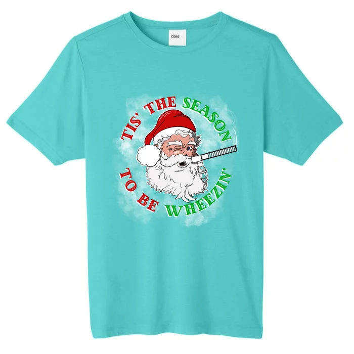 Tis The Season To Be Wheezin Christmas Respiratory Santa Gift ChromaSoft Performance T-Shirt