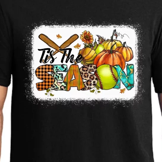 Tis The Season Softball Meaningful Gift Fall Autumn Season Gift Pajama Set