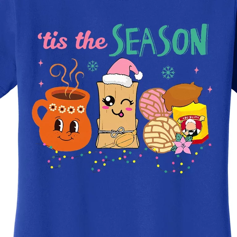 Tis The Season Concha Pan Dulce Tamales Mexican Christmas Women's T-Shirt