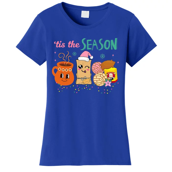 Tis The Season Concha Pan Dulce Tamales Mexican Christmas Women's T-Shirt