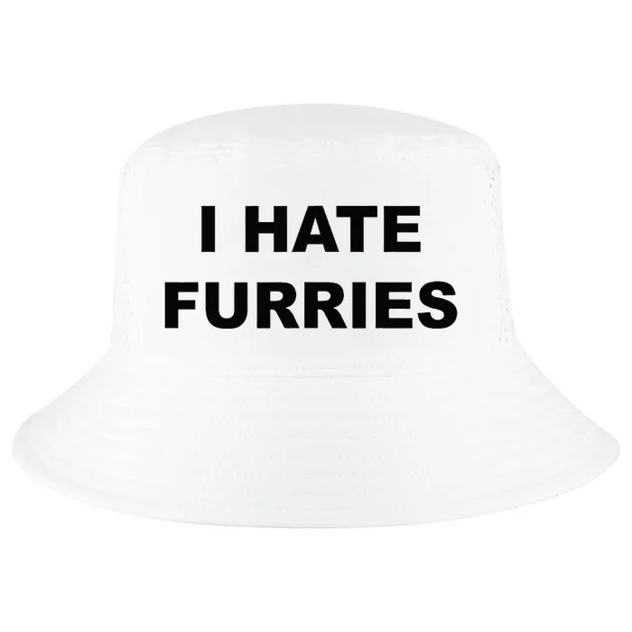 Top That Says I HATE FURRIES Funny FURRIES Suck Cool Comfort Performance Bucket Hat