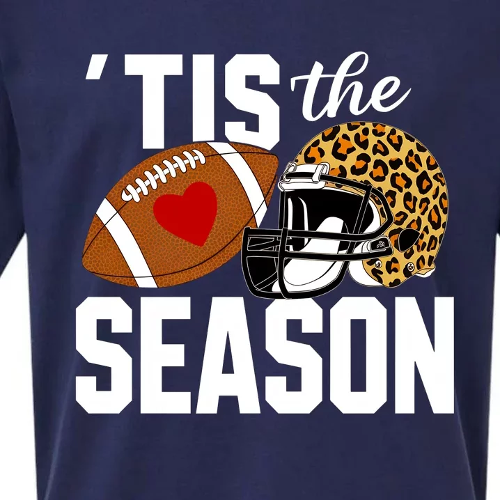 Tis The Season Football Graphic Sueded Cloud Jersey T-Shirt