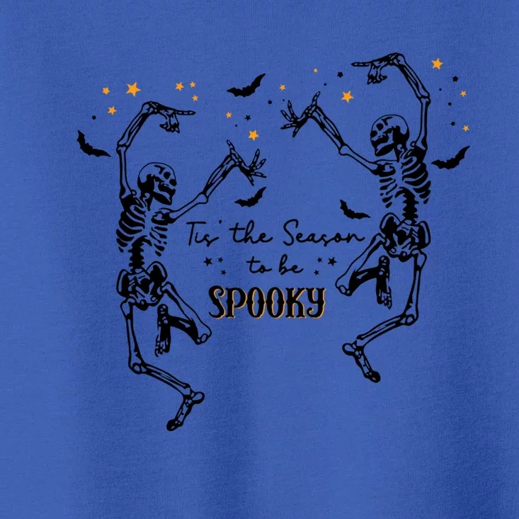 Tis The Season To Be Spooky Fall Halloween Dancing Skeleton Gift Toddler T-Shirt