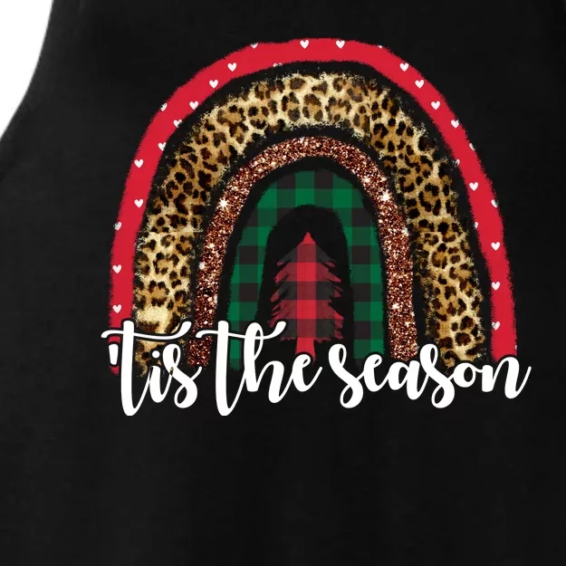 Tis The Season Holiday Rainbow Cute Christmas Ladies Tri-Blend Wicking Tank