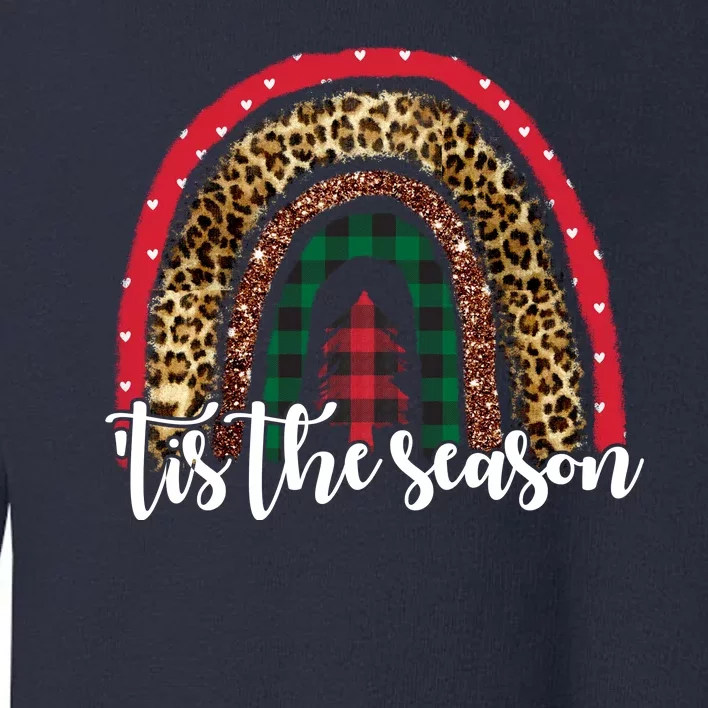 Tis The Season Holiday Rainbow Cute Christmas Toddler Sweatshirt