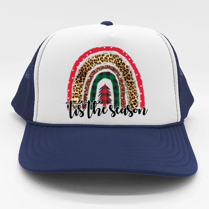 Tis The Season Holiday Rainbow Cute Christmas Trucker Hat