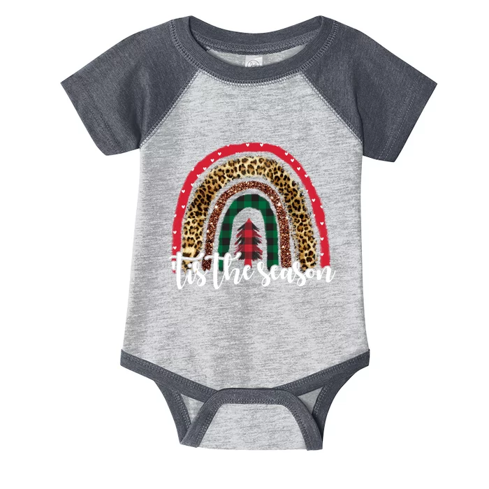 Tis The Season Holiday Rainbow Cute Christmas Infant Baby Jersey Bodysuit