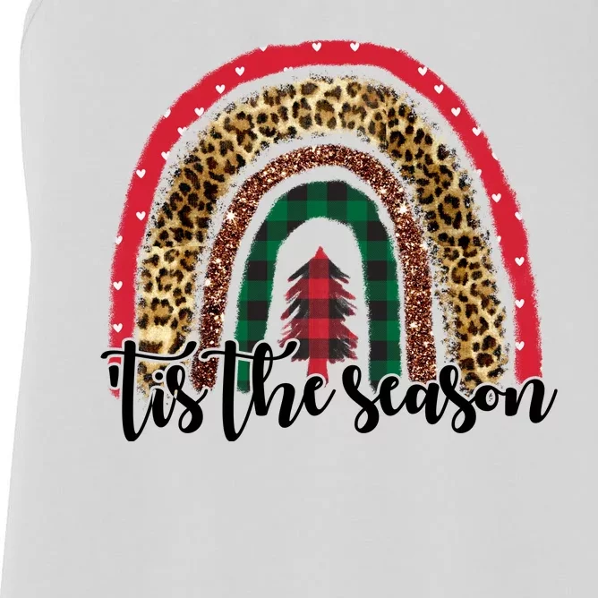 Tis The Season Holiday Rainbow Cute Christmas Women's Racerback Tank