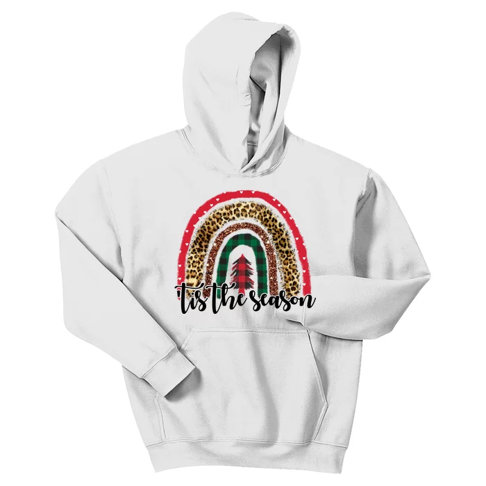 Tis The Season Holiday Rainbow Cute Christmas Kids Hoodie