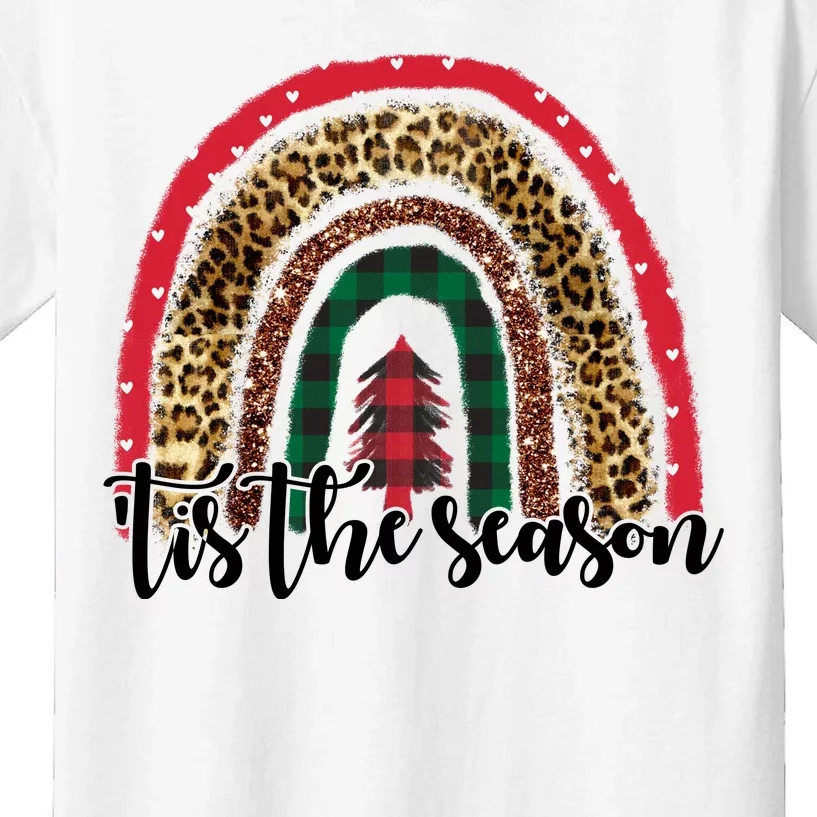 Tis The Season Holiday Rainbow Cute Christmas Kids T-Shirt