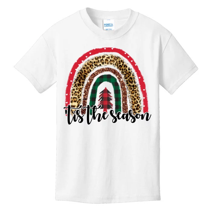 Tis The Season Holiday Rainbow Cute Christmas Kids T-Shirt