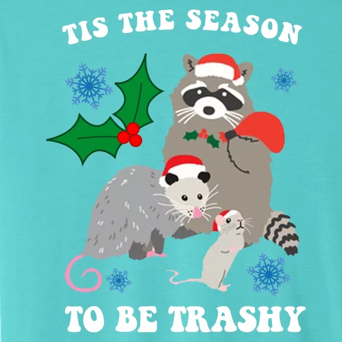 Tis The Season To Be Trashy Funny Raccoon Christmas ChromaSoft Performance T-Shirt