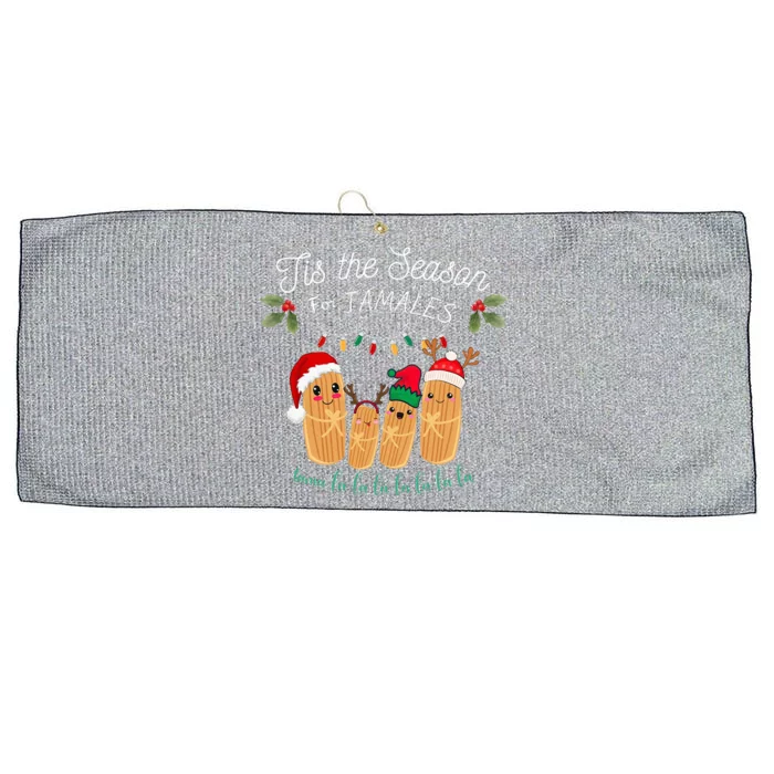 Tis The Season For Tamales Mexican Christmas Large Microfiber Waffle Golf Towel