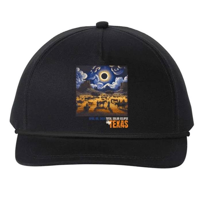 Texas Total Solar Eclipse Retro April 8 2024 Astronomy Snapback Five-Panel Rope Hat